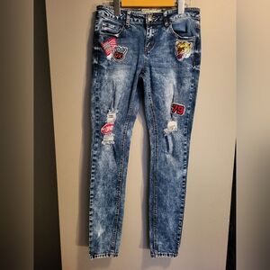 Vintage 90's Women Hot Kiss Skinny Lily Jean's Size 5 (28) Inseam 30